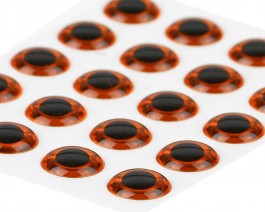 3D Epoxy Eyes, Metalic Copper, 7 mm